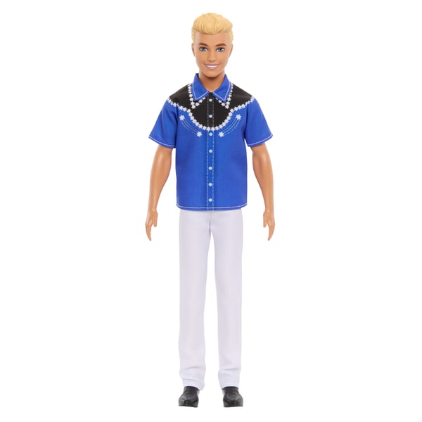 Barbie Fashionistas Ken-docka nr 226, blond modedocka i westernstil, 65-årsjubileum