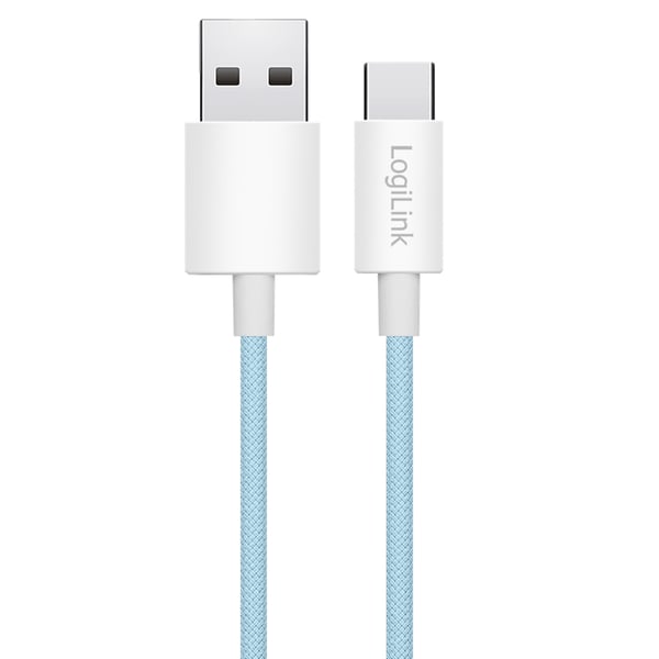LogiLink CU0330 USB-kabel USB 2.0 1 m USB A USB C 0,48 Gbit/sek. 60 W Blå