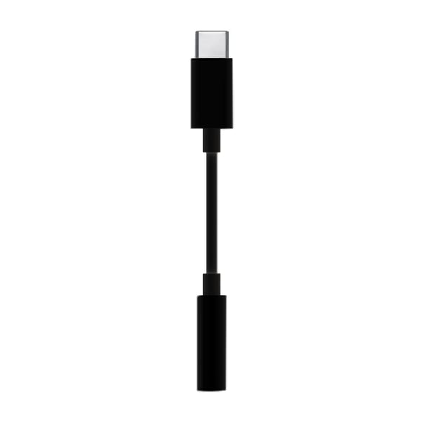 AISENS A109-0385 matkapuhelimen kaapeli Musta 0,15 m USB C 3,5 mm