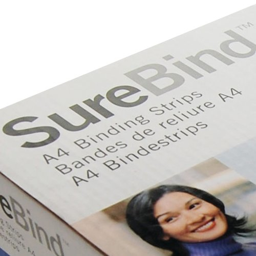 GBC Sure Bind strips A4 25mm sort (100)