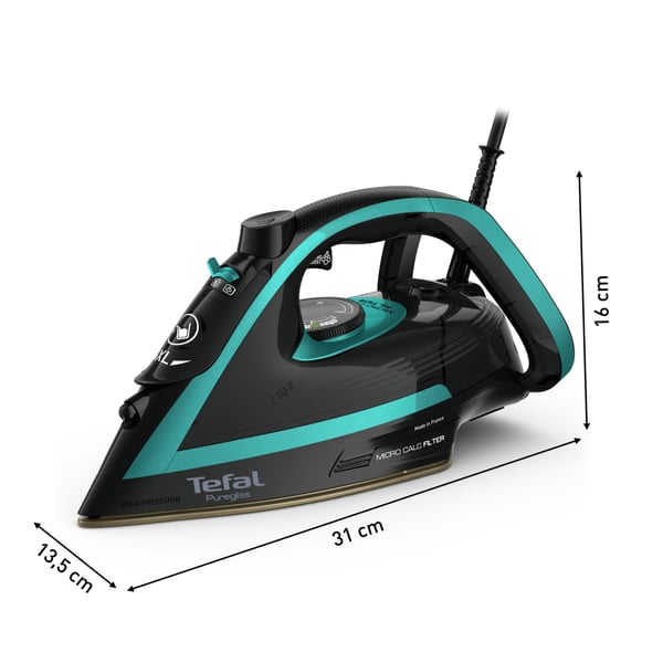 Tefal Puregliss FV8066 Torr & Ångstrykjärn Durilium AirGlide Autoclean soleplate 3000 W Svart, Blå