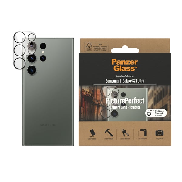 PanzerGlass ® PicturePerfect Camera Lens Protector Samsung Galaxy S23 Ultra Genomskinligt skärmskydd 1 styck