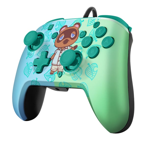 PDP REMATCH: Animal Crossing Tom Nook Blå, Grön USB Spelplatta Analog / Digital Nintendo Switch, Nintendo Switch Lite, Nintendo Switch OLED