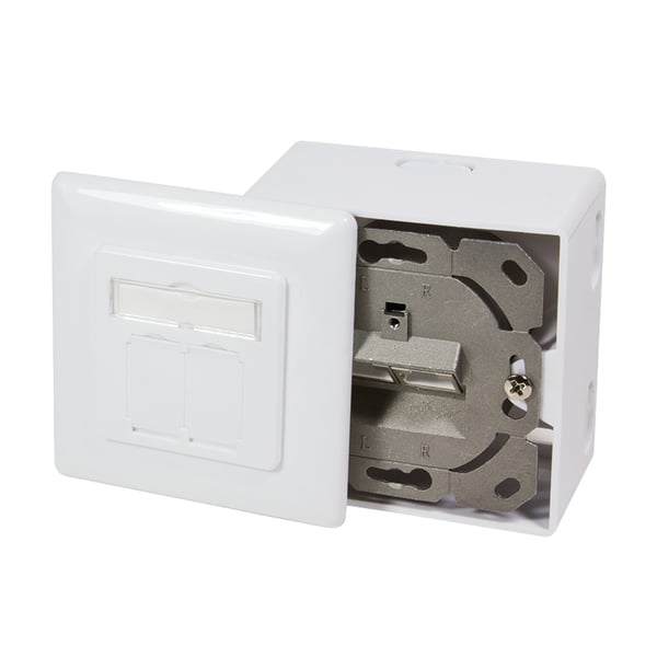 LogiLink NP0039A stikkontakt RJ-45 Metallic, Hvid