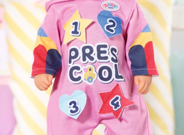 BABY born Kindergarten Romper+Badges Dukkesparkedragt