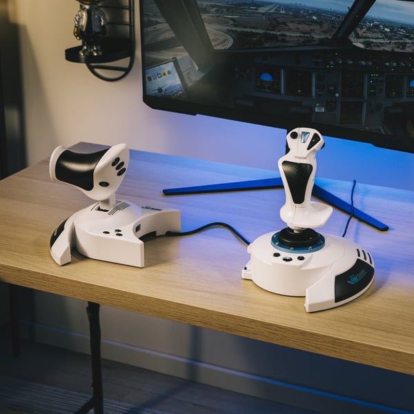 Thrustmaster T.Flight Hotas 5 Microsoft Flight Simulator Edition Hvid USB Flysimulator Digital PC, PlayStation 5, PlayStation 4