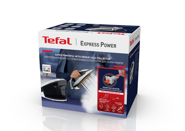 Tefal Express Power SV8130 2800 W 1,8 L Durilium AirGlide Autoclean soleplate Musta, Valkoinen