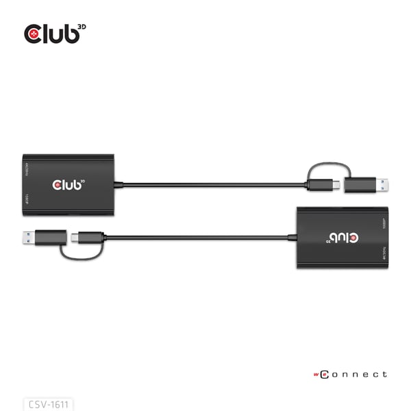 CLUB3D CSV-1611 USB-grafikadapter 3840 x 2160 pixlar Svart