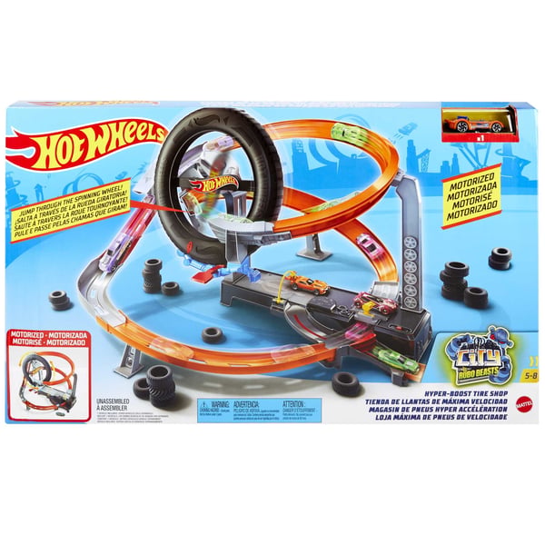 Hot Wheels City Hyper-Boost Tire Shop Play Set