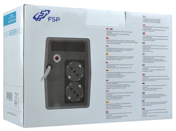 FSP FP 600 UPS-enhed 0,6 kVA 360 W 2 AC stikkontakt(er)