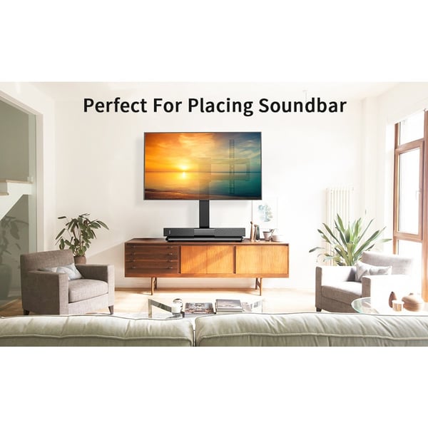 Techly ICA-LCD 323M monitorin kiinnike ja jalusta 139,7 cm (55") Vastaanotto Musta