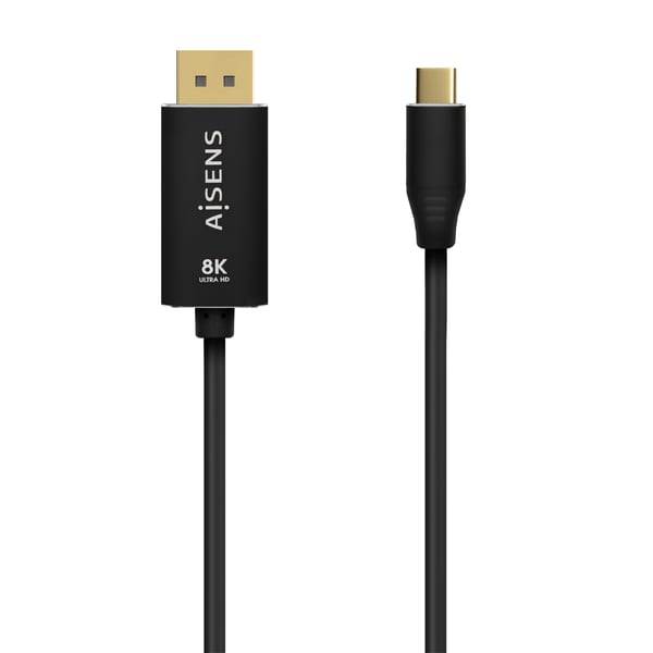 AISENS A109-0687 videokabel adapter 1,8 m USB Type-C DisplayPort Sort