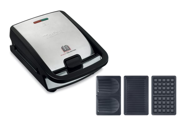 Tefal Snack Collection SW852D voileipägrilli 700 W Musta, Ruostumaton teräs