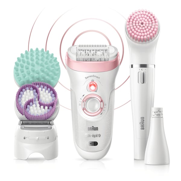 Braun Silk-épil 9 81683682 hårfjerner 40 pincetter Hvid, Lyserød