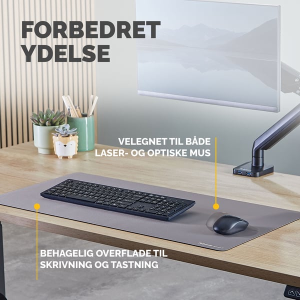 Fellowes Breyta skriveunderlag Stof, Polyester, Gummi Grå