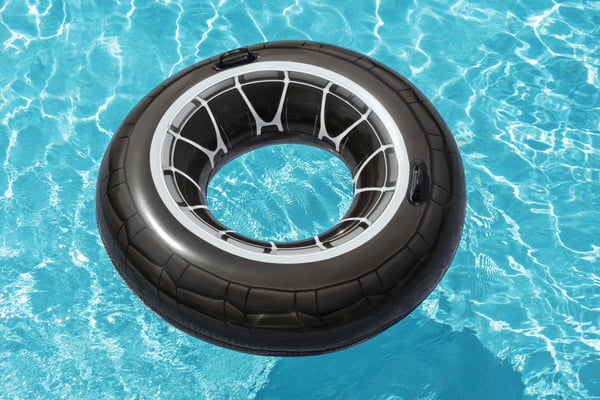Bestway 36102 pool- och badmadrass Svart, Grå Bild Vinyl Badring