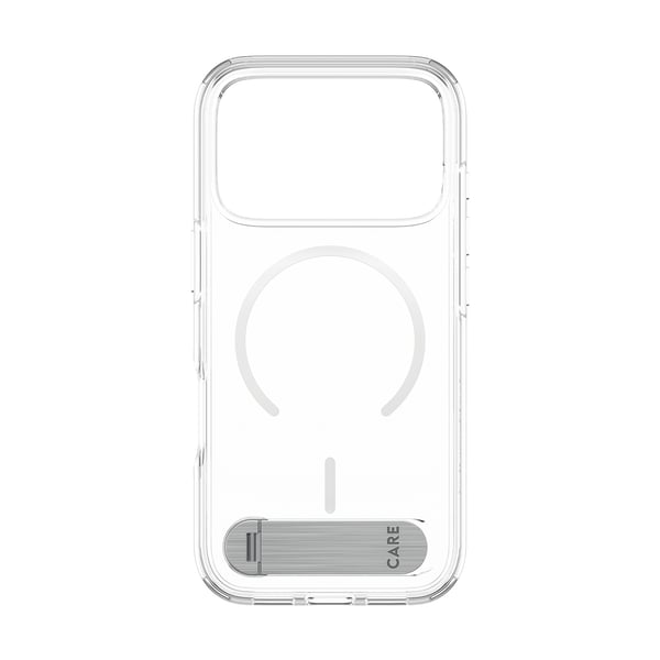PanzerGlass CARE™ by ® Kickstand Case Transparent w. White MagSafe iPhone 2026 Pro | 17 Pro mobiltelefonfodral Mobilskal