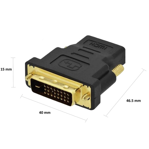 Ewent EC1371 kabel kønsskifter DVI-D 24+1 HDMI Sort