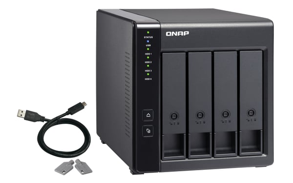 QNAP TR-004 Hölje för lagringsenheter HDD- / SSD kabinett Svart 2.5/3.5"
