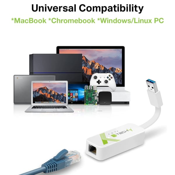 Techly IDATA USB-ETGIGA-3A nätverkskort Ethernet 5000 Mbit/s