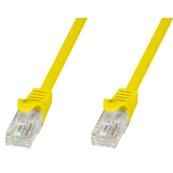 Techly ICOC CCA5U-0025-YET nätverkskablar Gul 0,25 m Cat5e U/UTP (UTP)
