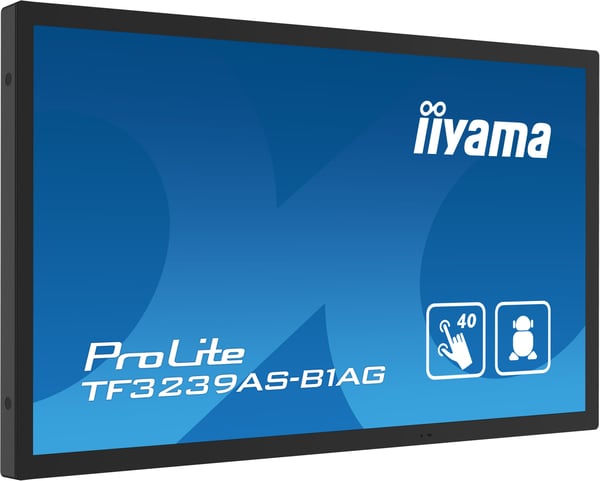 iiyama TF3239AS-B1AG computerskærm 80 cm (31.5") 1920 x 1080 pixel Fuld HD LED Berøringsskærm Sort