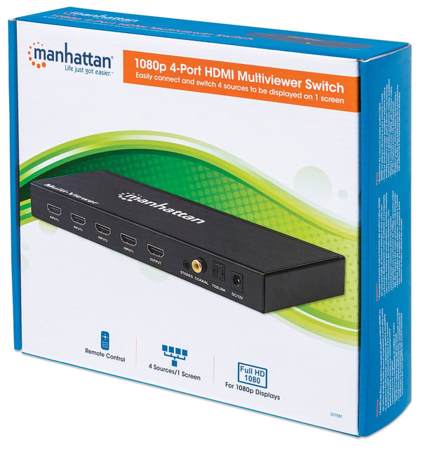 Manhattan 207881 videokytkin HDMI