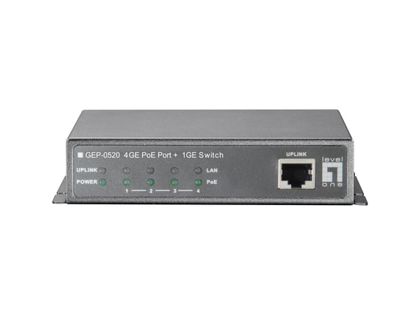 LevelOne GEP-0520 - Switch - uadministreret - 4 x 10/100/1000 (PoE)