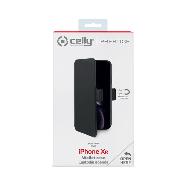 Celly PrestigeM mobiltelefon etui 15,5 cm (6.1") Folie Sort