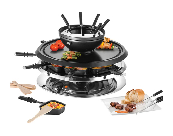 Unold 48726 raclette grill 8 person(er) 1300 W Sort, Rustfrit stål