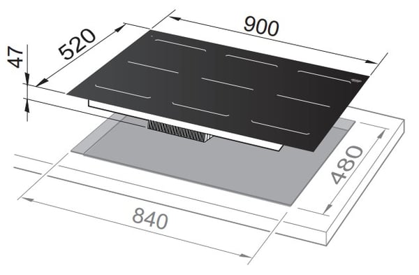 De’Longhi SLI 906 kogeplade Sort Indbygget 90 cm Zone induktionskogeplade 6 zone(s)