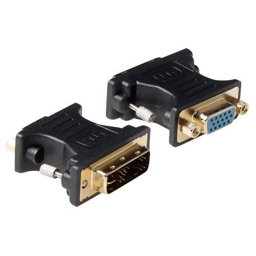 ACT AP1002 kabel kønsskifter DVI-A VGA Sort, Guld