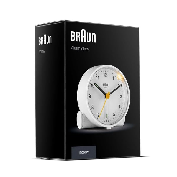 Braun BC01W Quartz alarmur Hvid