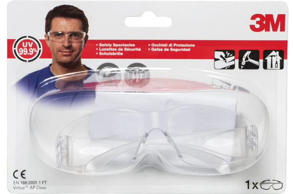 3M VAPCC skyddsglasögon Plast Transparent