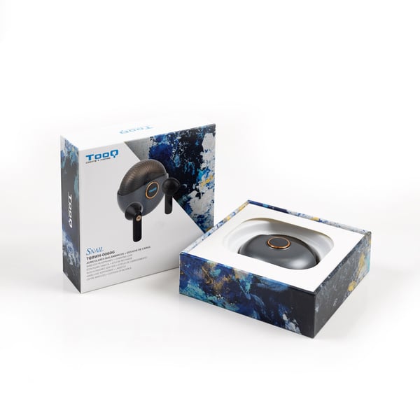 TooQ Snail Headset Trådløs I ørerne Opkald/musik Bluetooth Sort, Grå