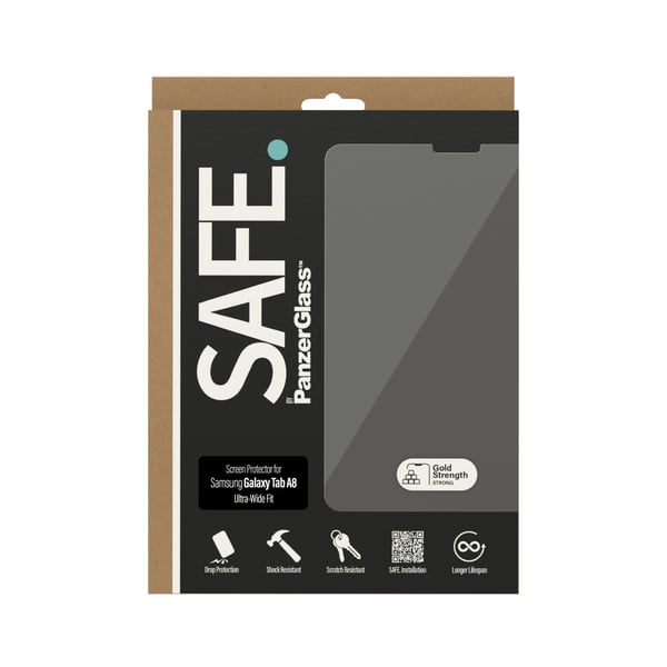 PanzerGlass SAFE. by ® Skærmbeskyttelse Samsung Galaxy Tab A8 | Ultra-Wide Fit
