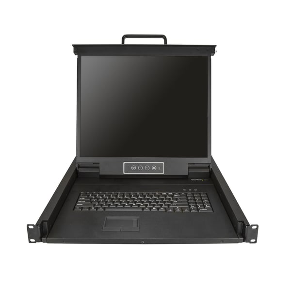 StarTech.com RKCONS1901 rack-konsol 48,3 cm (19") 1280 x 1024 pixel Stål Sort 1U