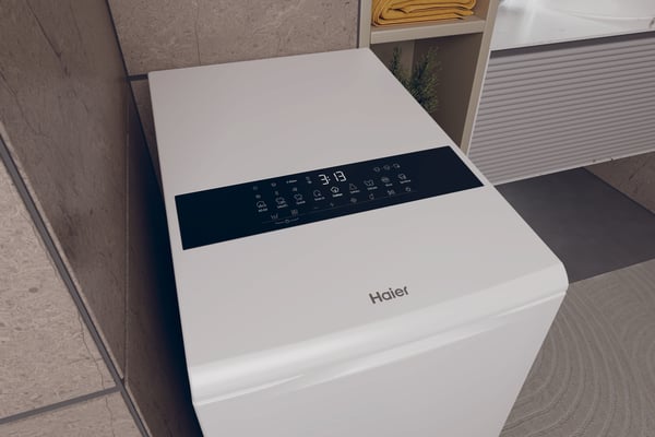 Haier HW90-BPD13386U-S vaskemaskine Top-indlæsning 9 kg 1300 rpm Hvid