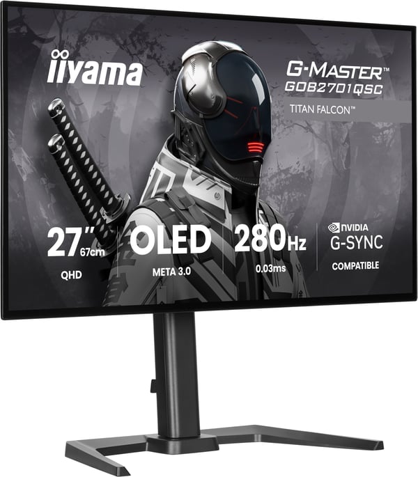 iiyama G-MASTER GOB2701QSC-B1 computerskærm 68,6 cm (27") 2560 x 1440 pixel 2K Ultra HD OLED Sort