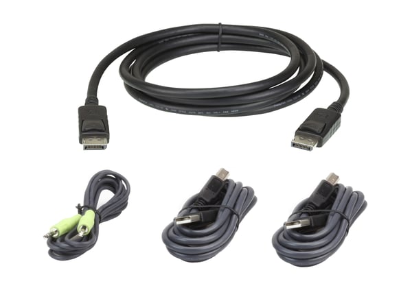 ATEN 2L-7D02UDPX4 KVM-kabel Sort 1,8 m