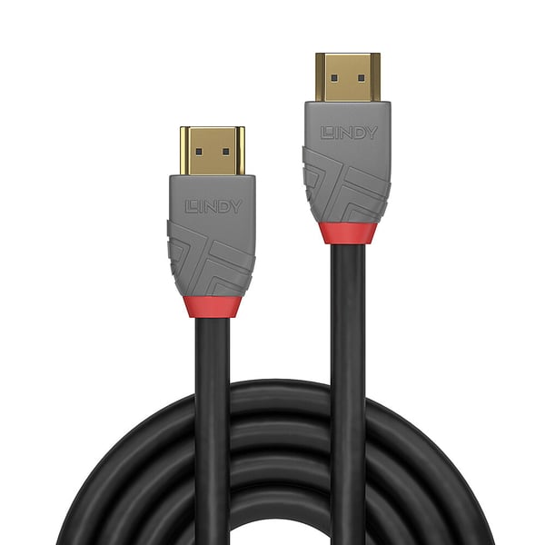 Lindy Anthra Line - Ultra High Speed - HDMI-kabel med Ethernet - HDMI han til HDMI han - 50