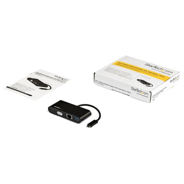 StarTech.com DKT30CVAGPD kannettavien tietokoneiden telakka ja porttitoistin Langallinen USB 3.2 Gen 1 (3.1 Gen 1) Type-C Musta