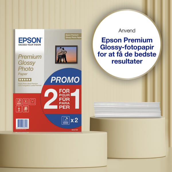 Epson A4 Premium blankt fotopapir, 255 g/m2, 30 ark