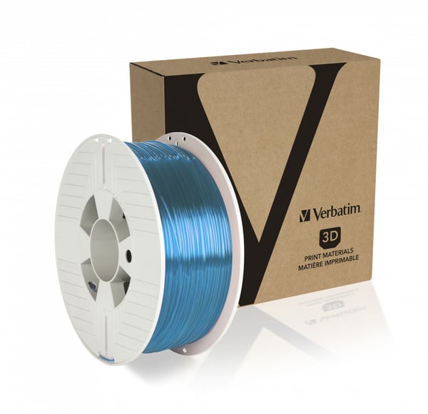 Verbatim 55056 3D print materiale Polyethylenterephthalatglycol (PETG) Blå, Transparent 1 kg