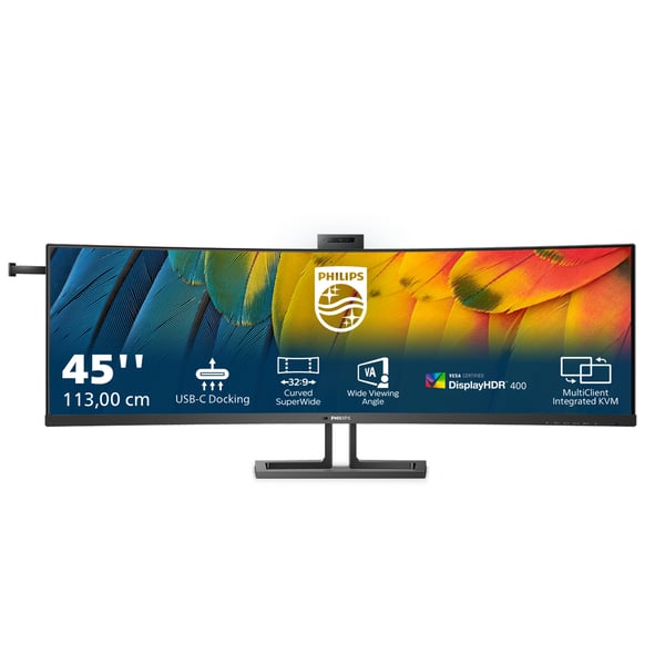 Philips 6000 series 45B1U6900CH/00 tietokoneen litteä näyttö 113 cm (44.5") 5120 x 1440 pikseliä UltraWide Dual Quad HD LED Musta
