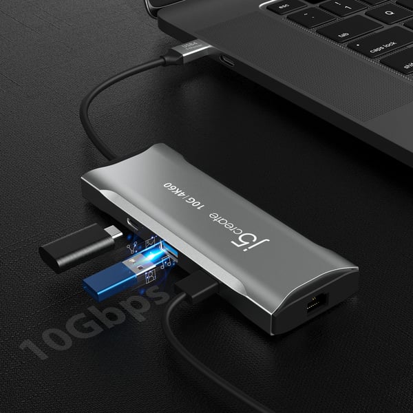 j5create JCD393-N 4K60 Elite USB-C® 10Gbps mini dockningsstation
