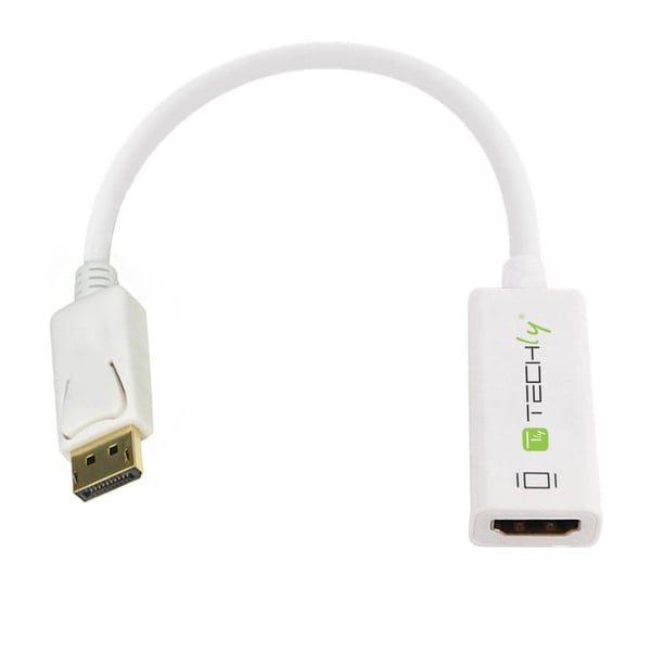 Techly 0.15m DisplayPort 1.2 - HDMI M/F 0,15 m Hvid
