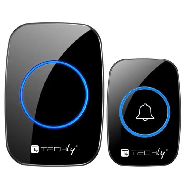 Techly I-BELL-RING04 ovikellopaketti Musta