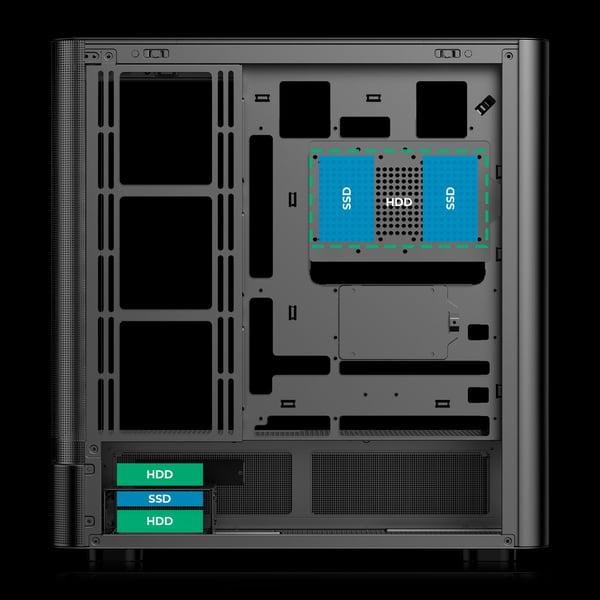 ABYSM AB123801 datorväskor Skrivbord Svart