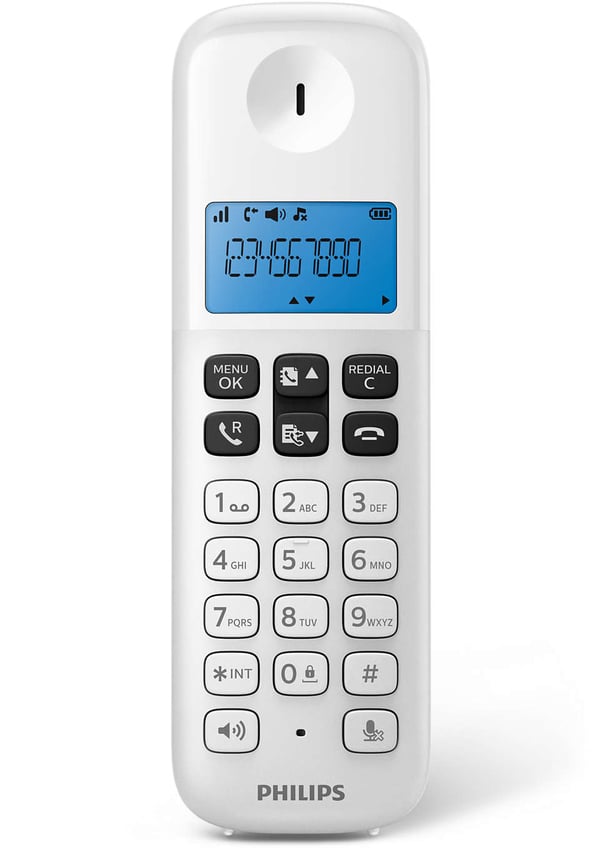 Philips D1611W/34 puhelin DECT-puhelin Soittajan tunnistus Valkoinen